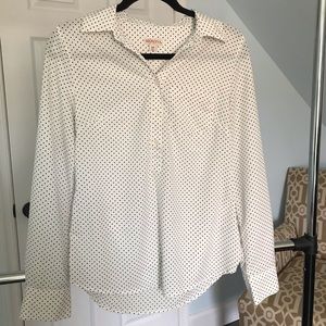 White Blouse with Black Polka Dots Urban Outfitters